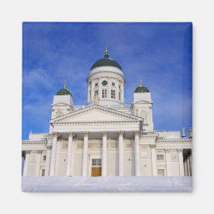 Imán Catedral De Helsinki (Tuomiokirkko) En Invierno