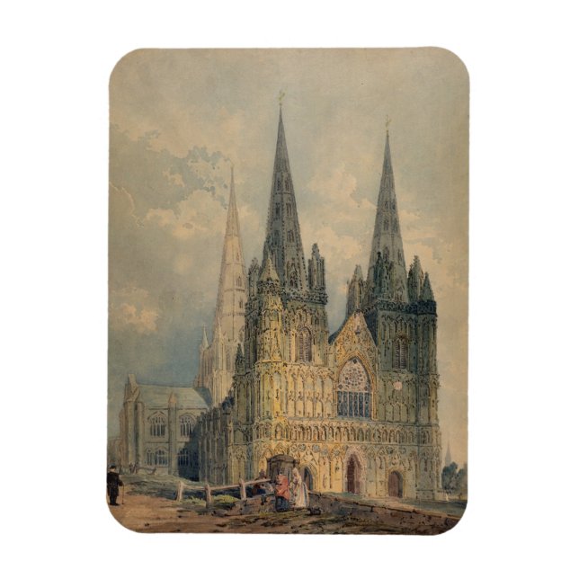 Imán Catedral de Lichfield, Staffordshire, 1794 (p/c) (Vertical)