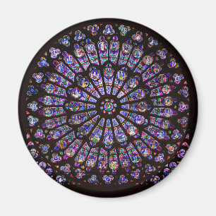 Imán Catedral de Notre Dame Ventana Rosa de París