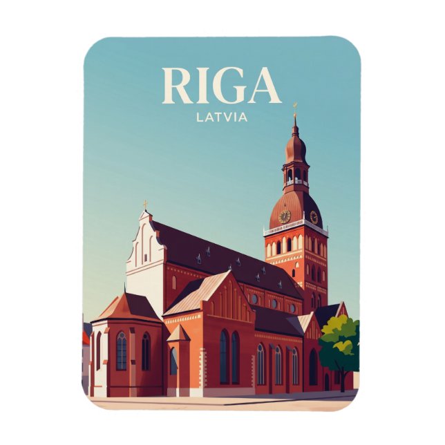Imán Catedral de Riga Letonia (Vertical)