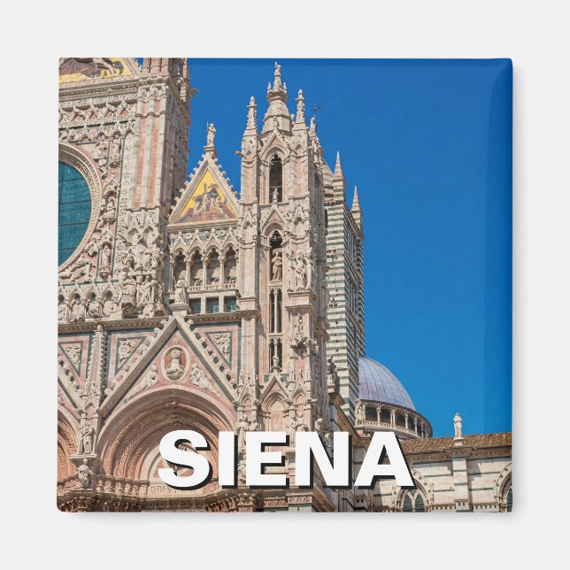 Imán Catedral de Viajes de Siena Italia (Frente)