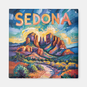 Imán Catedral del Desierto de Sedona Rock Viaje Van Gog