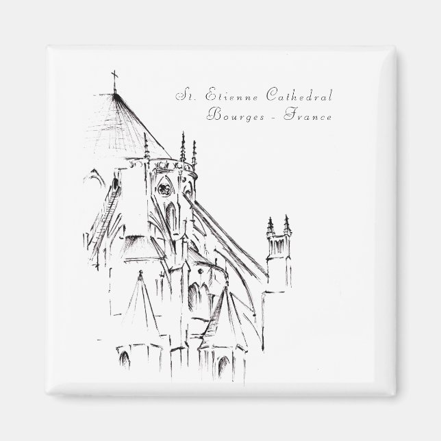 Imán Catedral gótica de Bourges, Francia (Frente)