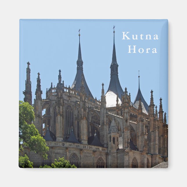 Imán Catedral gótica de Santa Bárbara en Kutna Hora. (Frente)