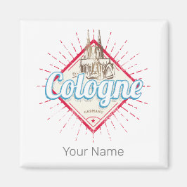 Imán Catedral Retro de la Ciudad de Colonia Alemania