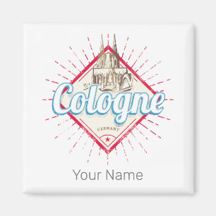 Imán Catedral Retro de la Ciudad de Colonia Alemania