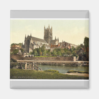 Imán Catedral, S. W., Worcester, Inglaterra, rara fotóg