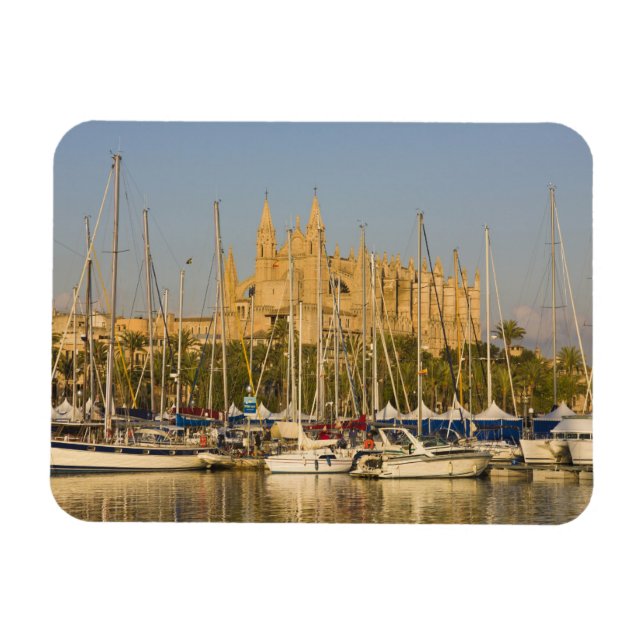 Imán Catedral y marina, Palma, Mallorca, España 2 (Horizontal)