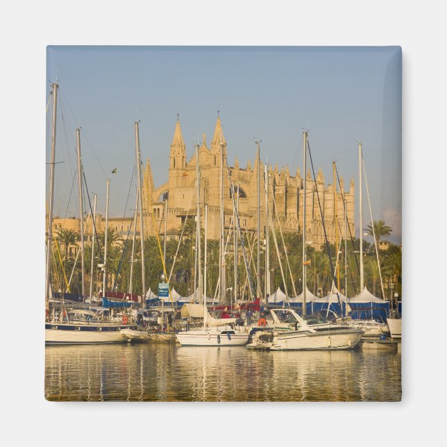 Imán Catedral y marina, Palma, Mallorca, España 2 (Frente)