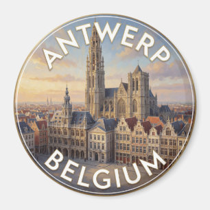 Imán Catedral y plaza histórica de Amberes, Bélgica