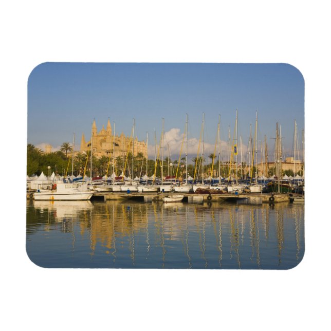 Imán Catedral y puerto deportivo, Palma, Mallorca, Espa (Horizontal)