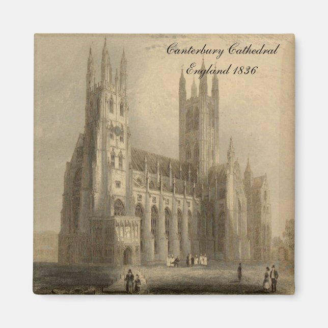 Imán Catedrales de Inglaterra Series: Canterbury 1836 (Frente)