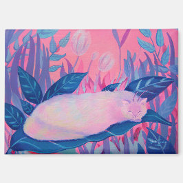 Imán Caterpillar Cat Pink Purple Blue Fantasy