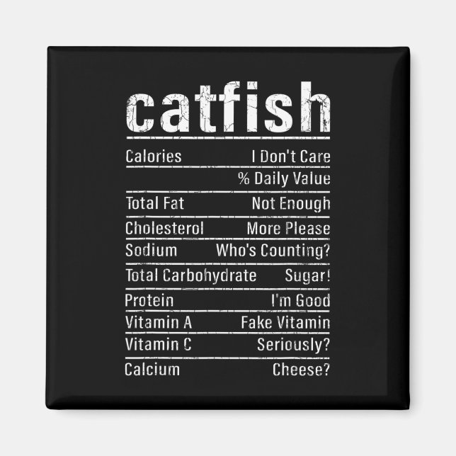Imán Catfish Facts Funny Fishing Lover Catfish Graph (Frente)