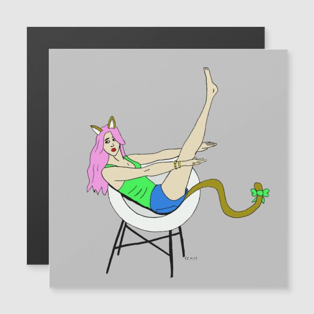 imán catgirl (Anverso/Reverso)