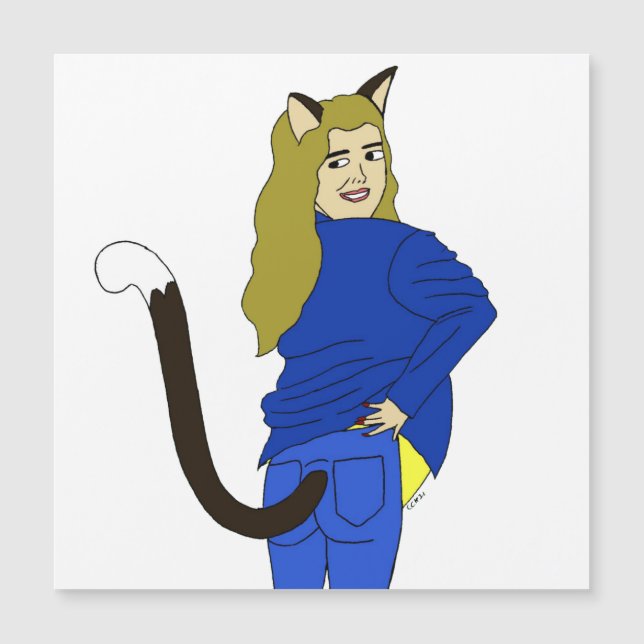 imán catgirl (Anverso)