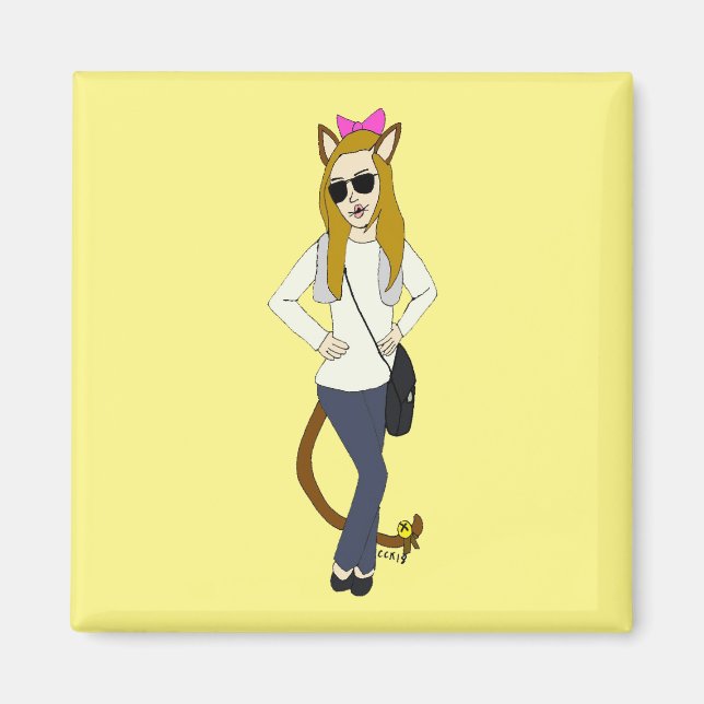 imán catgirl (Frente)