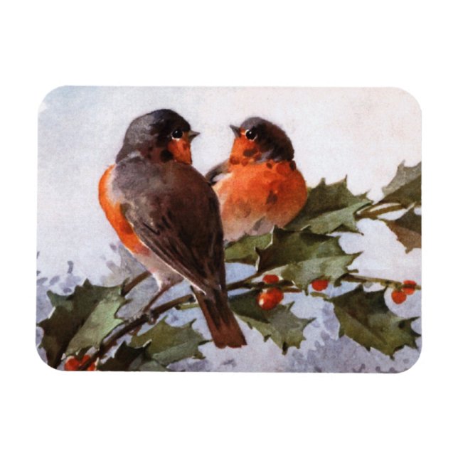 Imán Catherine Klein: Robins sobre Holly (Horizontal)