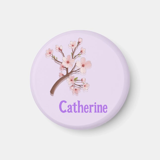 Imán Catherine Sakura Blossom Branch Heart (Frente)