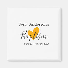 Imán Catholic baptism kids modern simple QR minimal