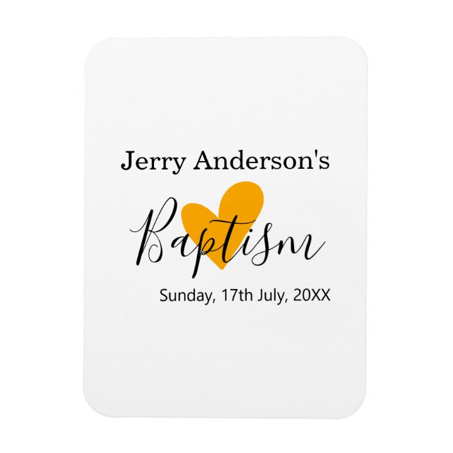 Imán Catholic baptism kids modern simple QR minimal (Vertical)