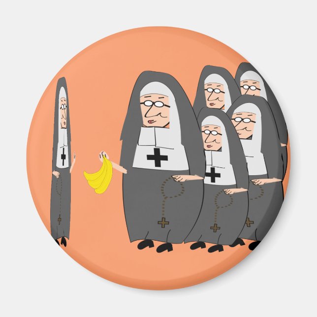 Imán Catholic Nun Humor "Fat Sisters" (Frente)