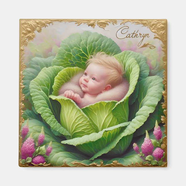 Imán CATHRYN ~ In the Cabbage Patch ~ Magnet (Frente)