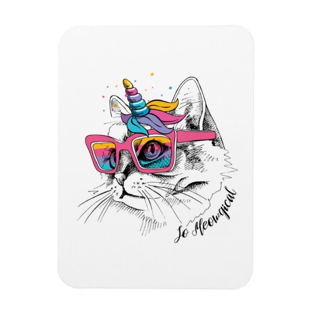 Imán Caticorn | Tan Meowgical (Vertical)