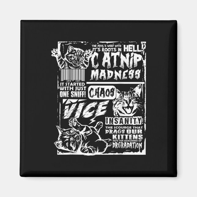 Imán Catnip Madness Graciosos Regalos De Gato Para El G (Frente)