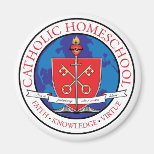 Imán católico del escudo de Homeschool