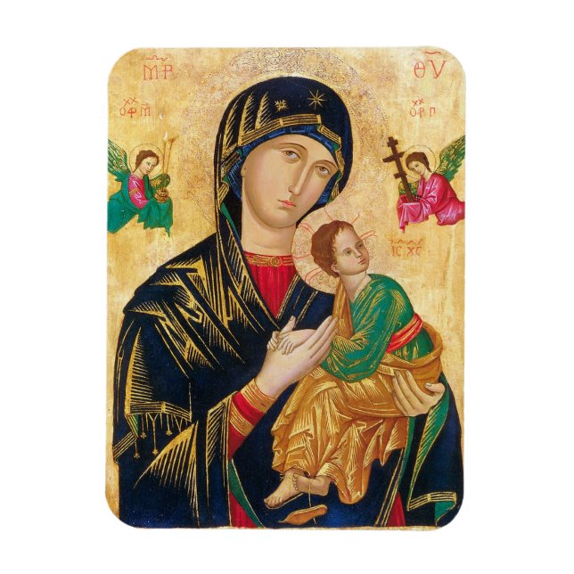 Imán católico Icono de Nuestra Señora de la Perpet (Vertical)