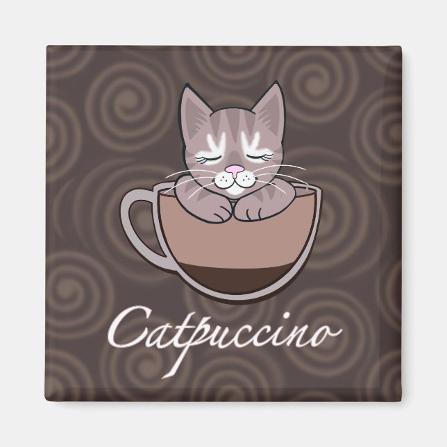 Imán Catpuccino Gato (Frente)