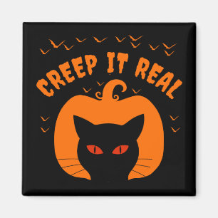 IMÁN CATREO DE VERDAD GATO DIVERTIDO HALLOWEEN