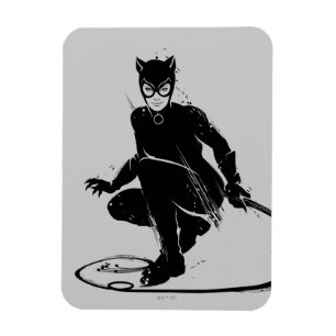 Imán Catwoman Pose de Pincel de Tinta