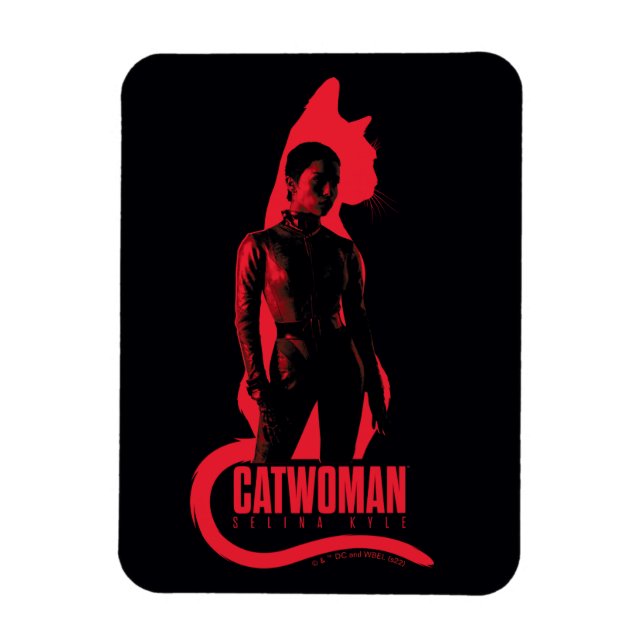 Imán Catwoman Selina Kyle Cat Silhouette (Vertical)