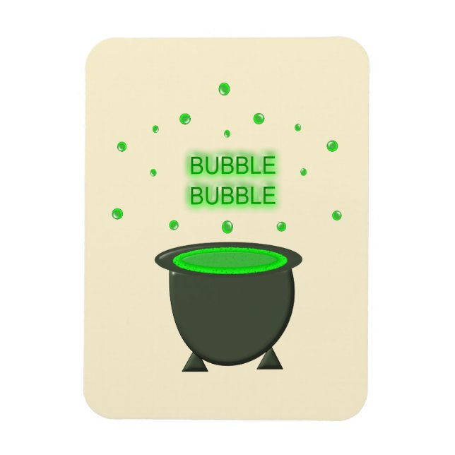 Imán Cauldron y Bubbling Green Brew Halloween (Vertical)