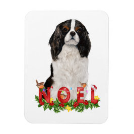 Imán Cavalier King Charles Noel Navidad acuarela