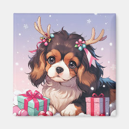 Imán Cavalier King Charles Pastel regalo de Navidad