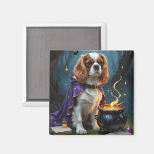 Imán Cavalier King Charles Spaniel Caprichoso Halloween