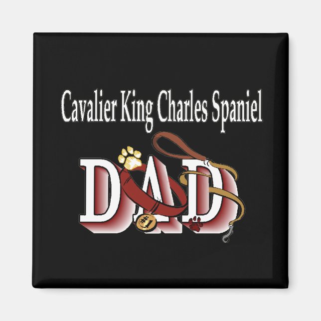 Imán cavalier king charles spaniel dad Magnet (Frente)