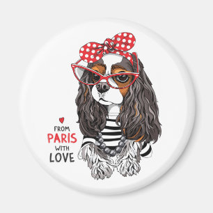 Imán Cavalier King Charles Spaniel De París Con Amor