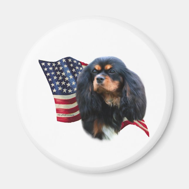 Imán Cavalier King Charles Spaniel Flag - Magnet (Frente)