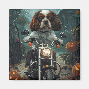 Imán Cavalier King Charles Spaniel Halloween Espeluznan