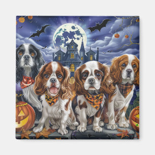 Imán Cavalier King Charles Spaniel Halloween Spooky