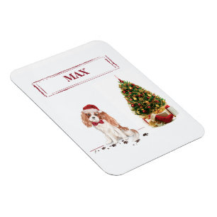 Imán Cavalier King Charles Spaniel Navidades graciosos
