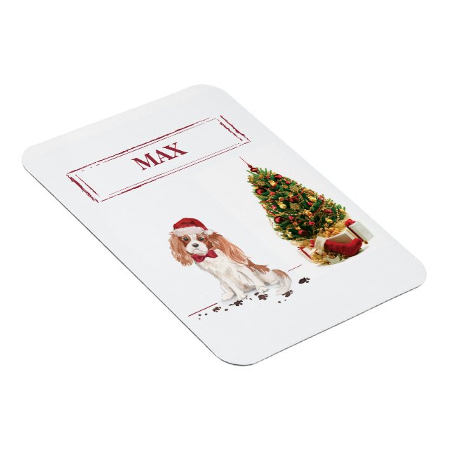 Imán Cavalier King Charles Spaniel Navidades graciosos  (Lado Derecho)