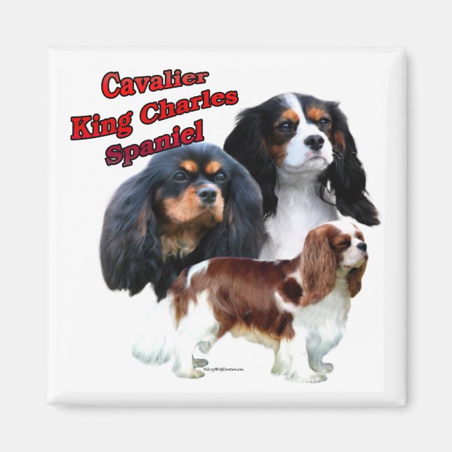 Imán Cavalier King Charles Spaniel Trio 2 - Magnet (Frente)