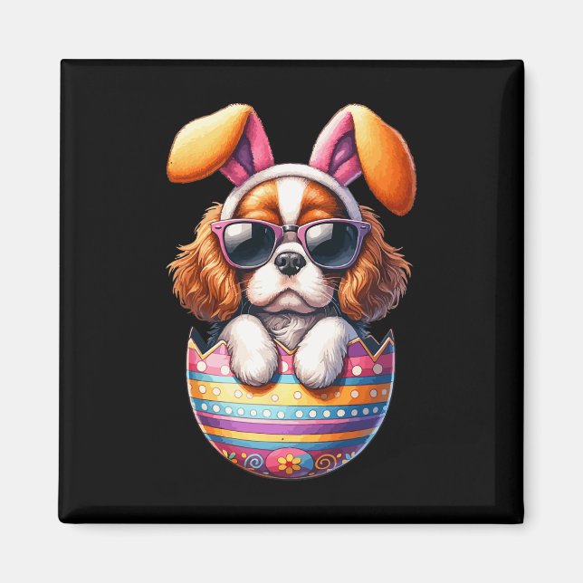 Imán Cavalier King Charles Spaniels Perro Lover Easter  (Frente)