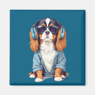 Imán Cavalier King Charles Wearing Hoodie Funny Guay