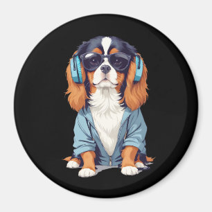 Imán Cavalier King Charles Wearing Hoodie Funny Guay